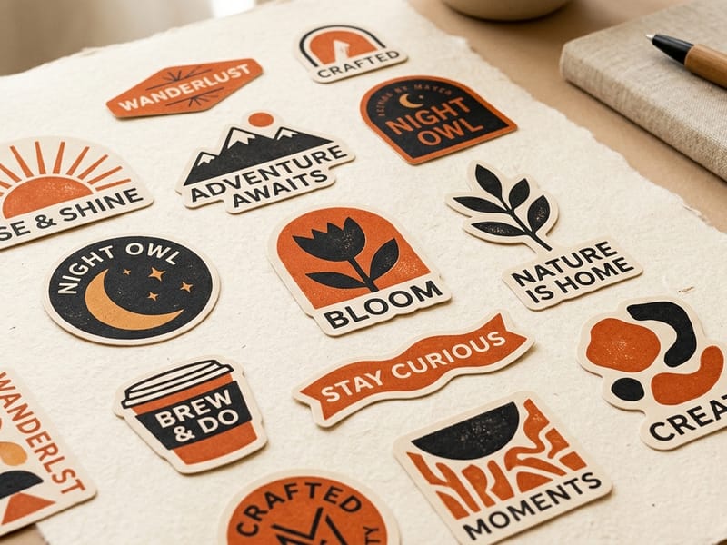 Stickers — Die-cut and roll stickers in any shape, built to last on packaging and gear.